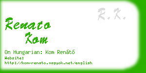 renato kom business card